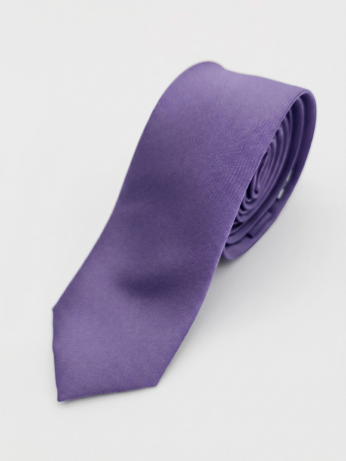 Pure Silk Solid Color Slim Tie 5 cm