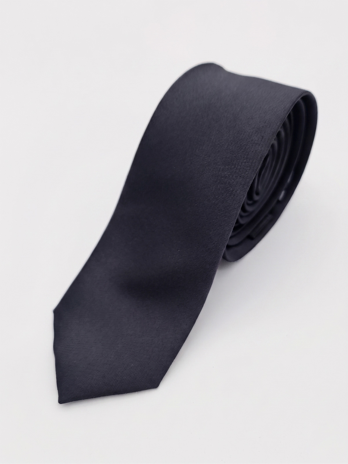 Pure Silk Solid Color Slim Tie 5 cm