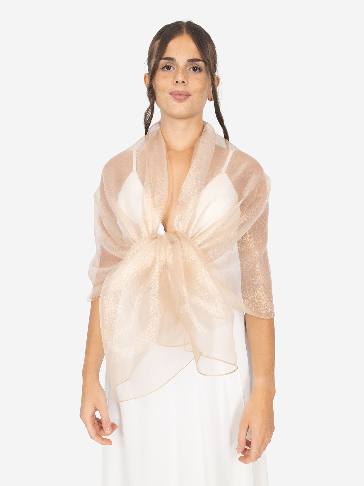Elegant Formal Stole in Silk and Lurex