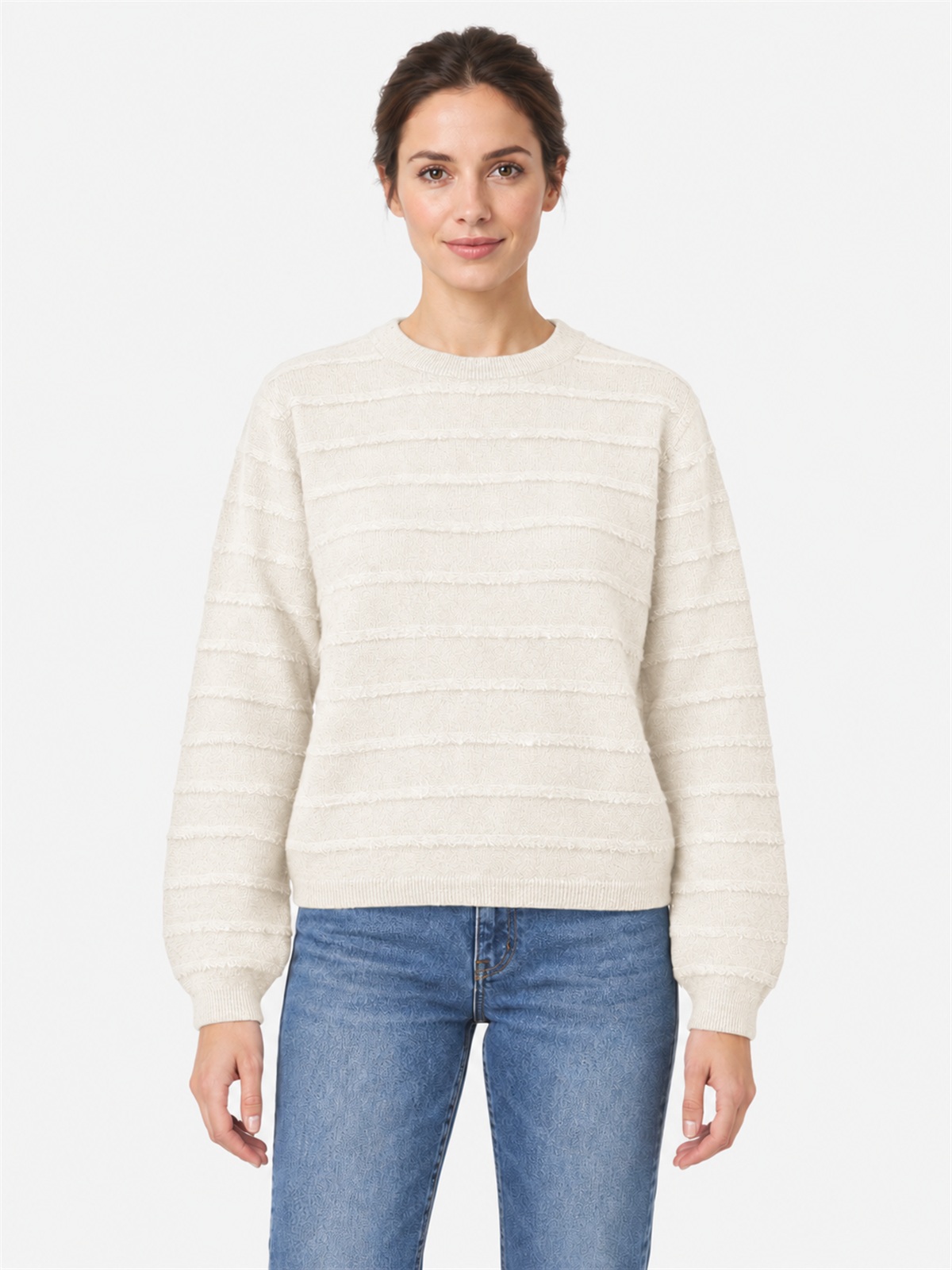 Crewneck Pullover in Wool Blend 12-Gauge CE4140