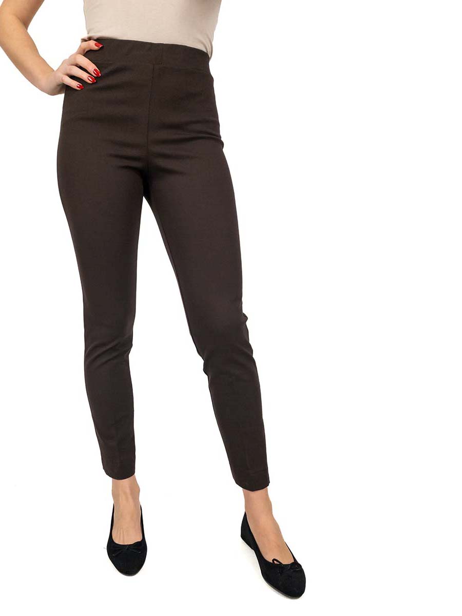 PERLA Pantaloni Con Elastico In Vita Donna Invernali Elasticizzati