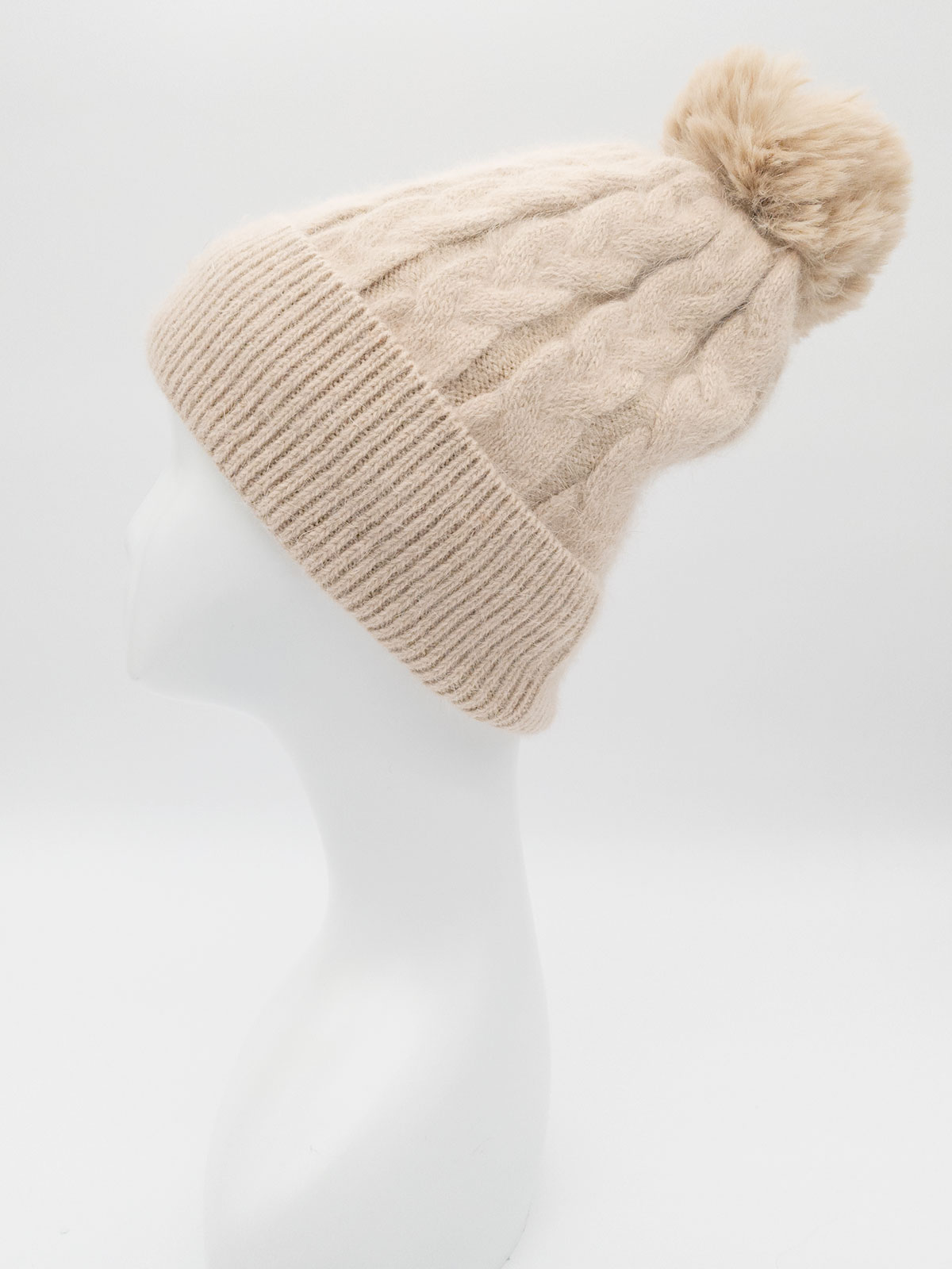 Cappello Invernale Donna Con Pompon Elegante