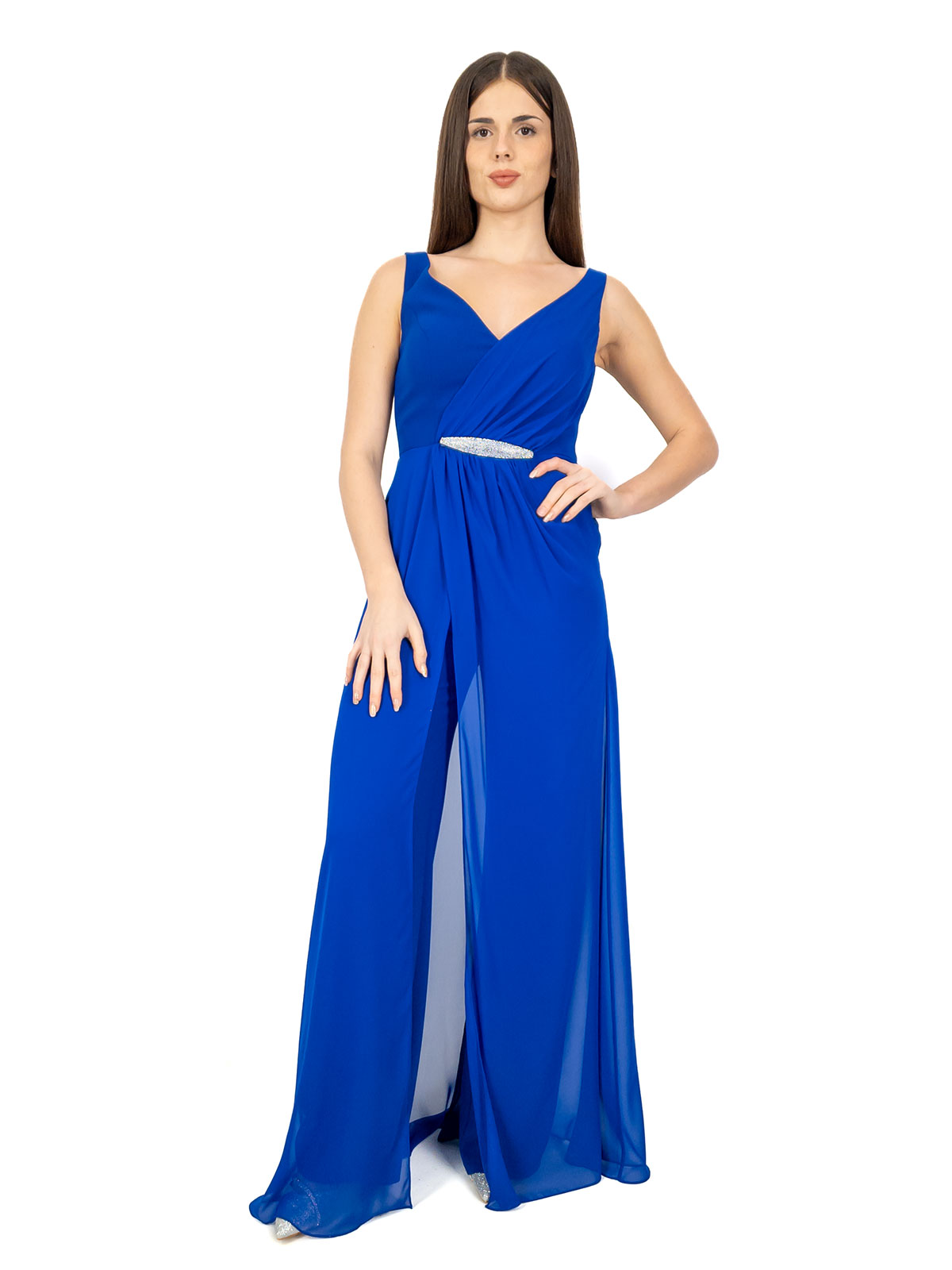 Tuta da cerimonia elegante Jumpsuit con scollo a v