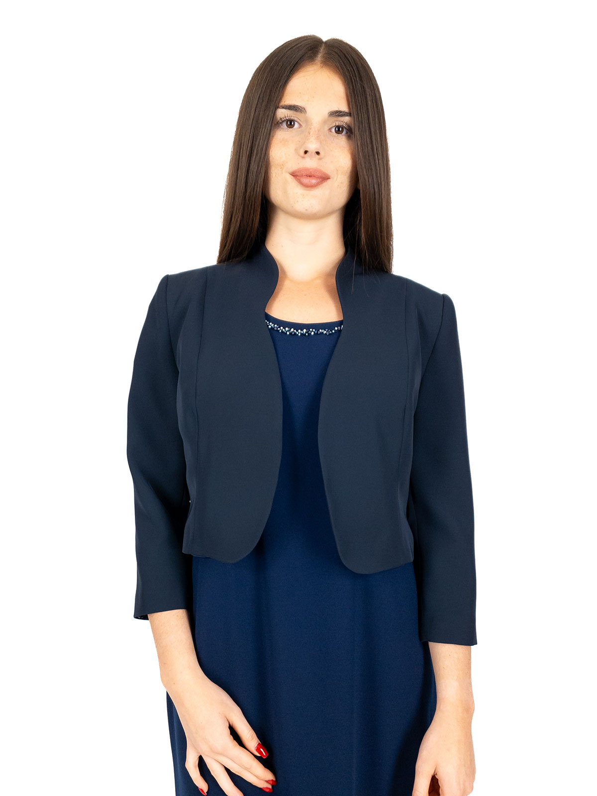 Coprispalle Elegante Corto Cerimonia Donna Manica Tre Quarti