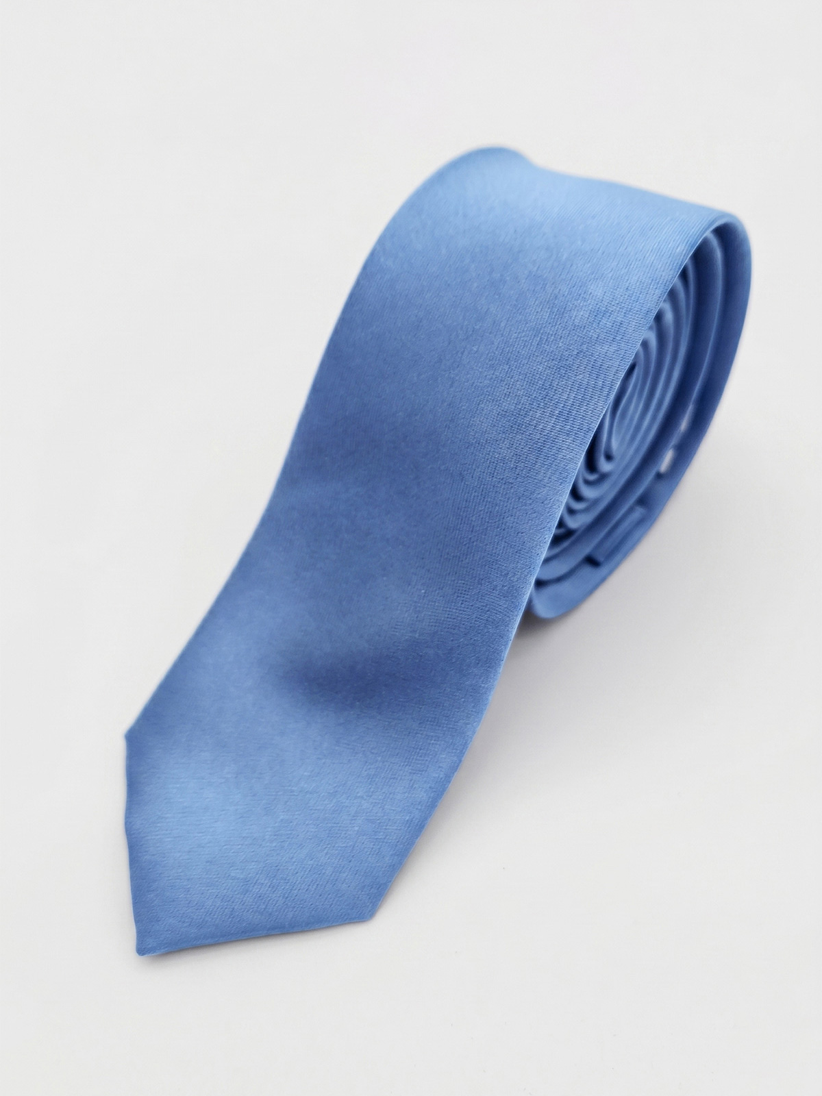 Pure Silk Solid Color Slim Tie 5 cm