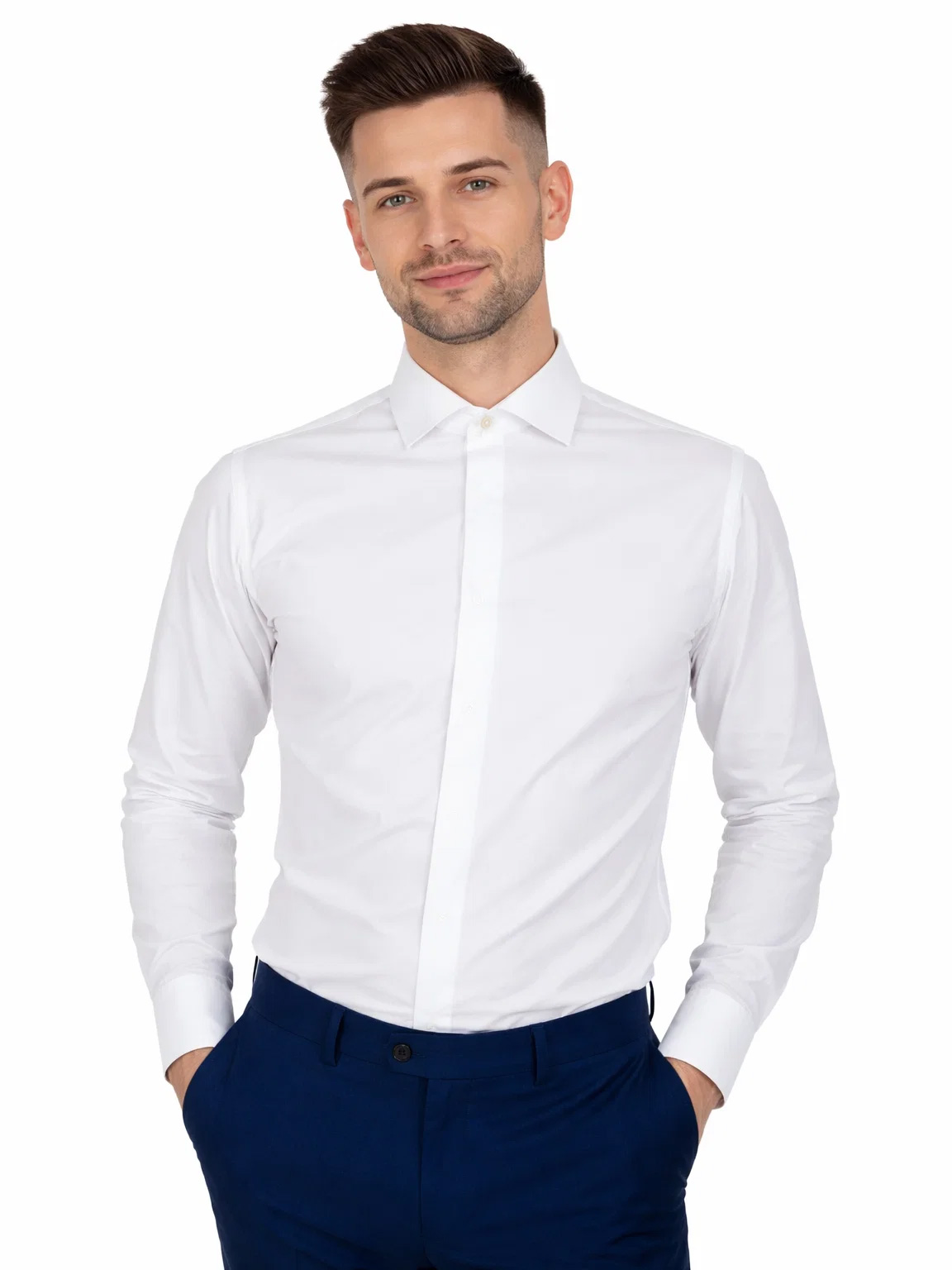 Camicia Uomo Slim Fit Elegante da Cerimonia