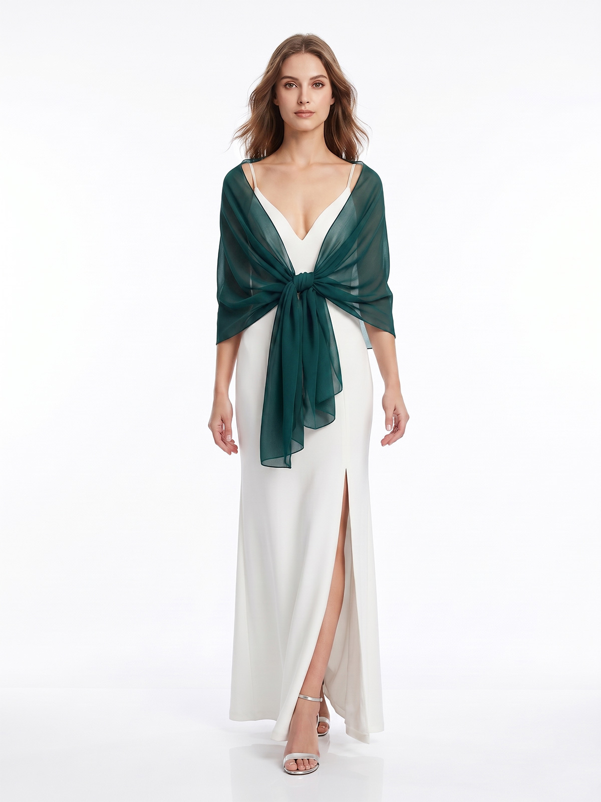 Elegant Solid Color Chiffon Ceremony Stole