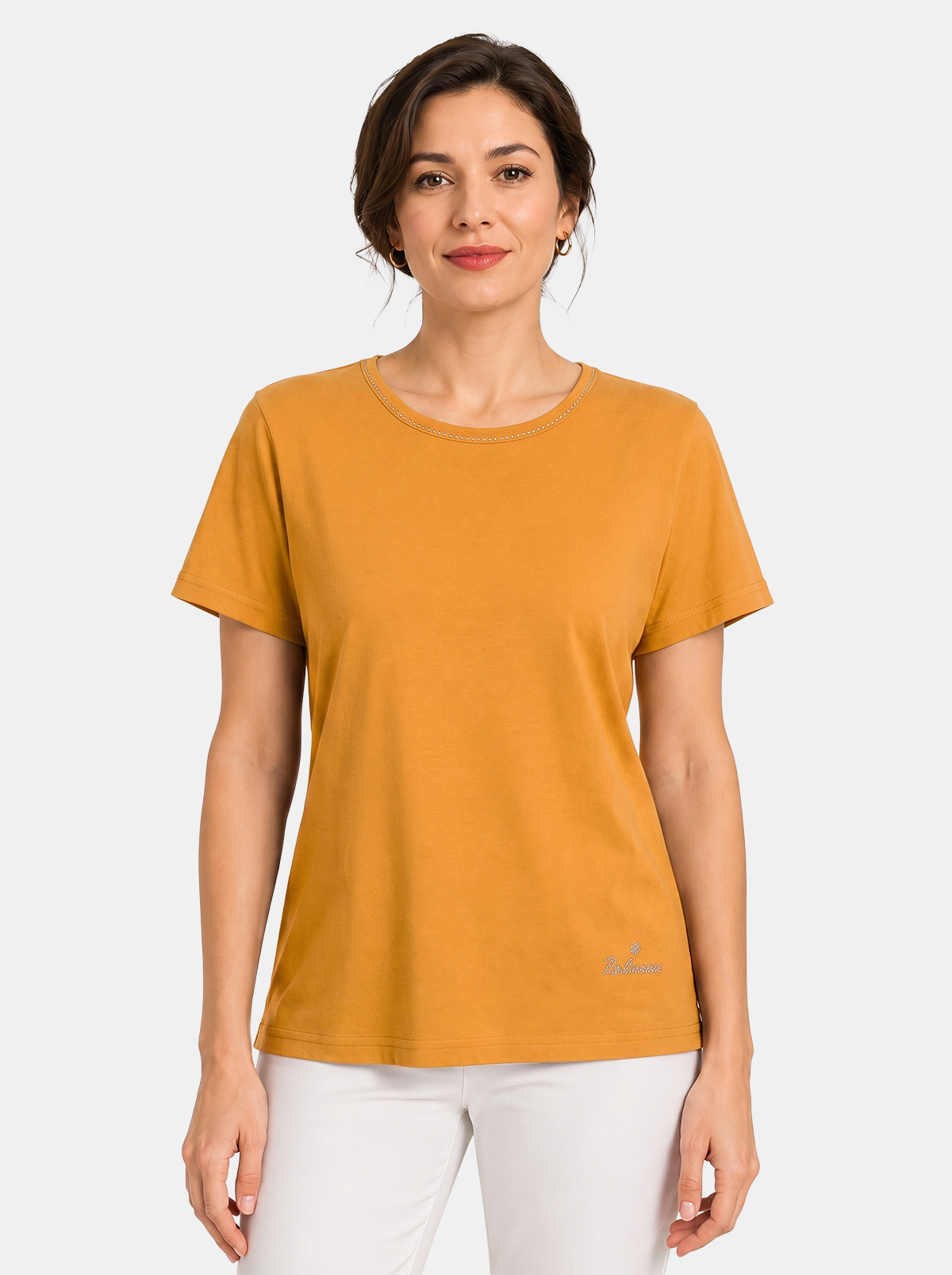 Women's 100% Cotton T-Shirt Made in Italy E85