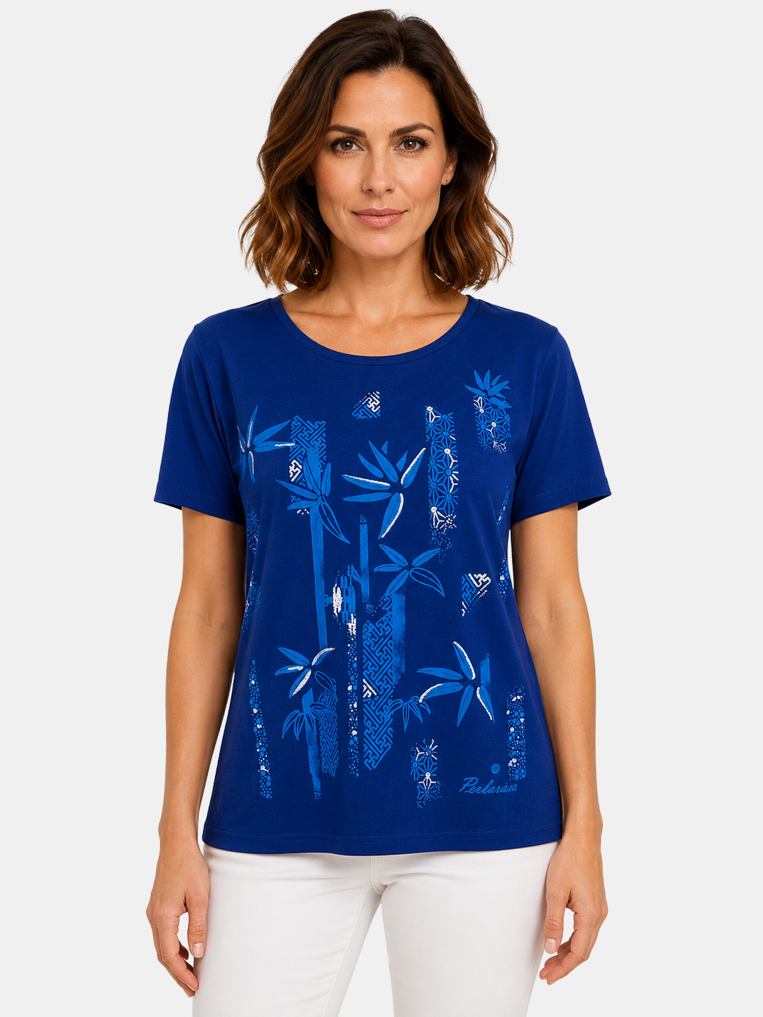 Women's Cotton T-Shirt with Front Print E106