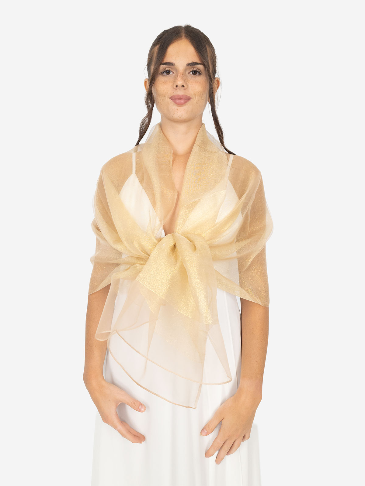 LumiSyne Donna Scialle In Raso Chiffon Silky Tinta Unita Wrap Stola Per Sposa Damigella Cerimonia Matrimonio Serata - Foto 6