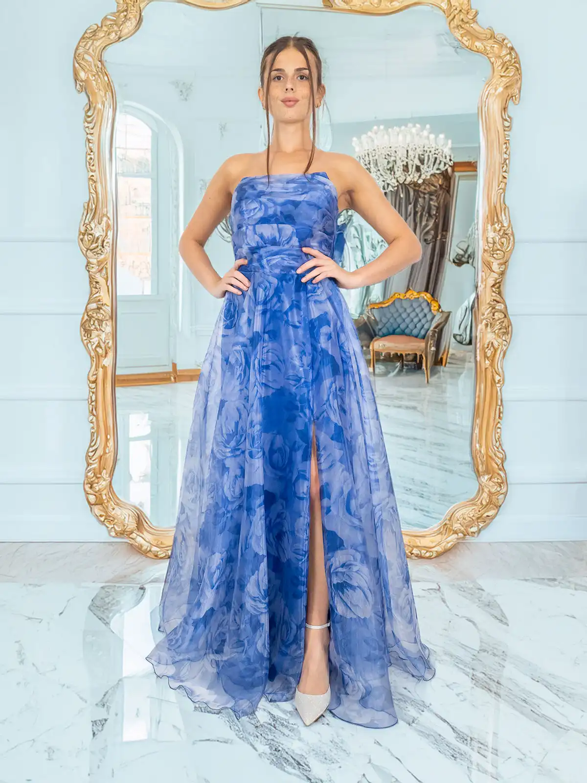 Vestito Floreale Vestito Lungo Oltre Abito Da Cerimonia Lungo