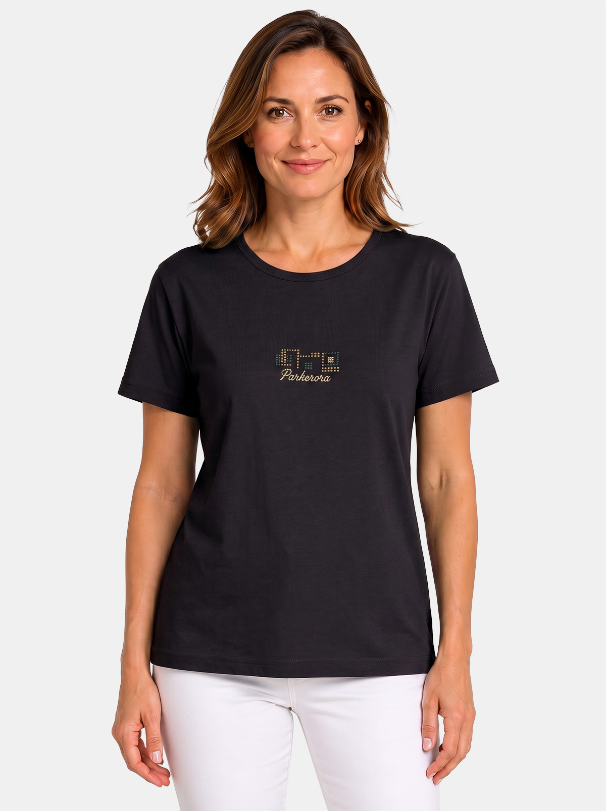 Women's 100% Cotton T-Shirt Made in Italy Perlarara E80