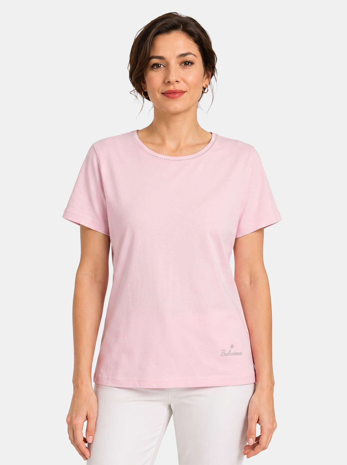Women's 100% Cotton T-Shirt Made in Italy E85