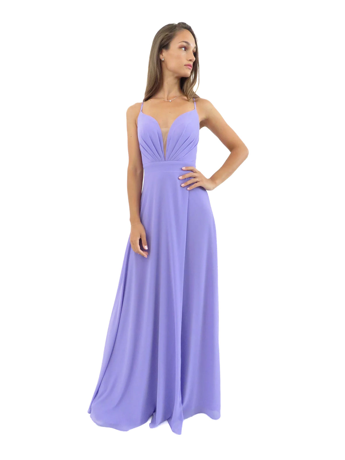 Abito da Cerimonia Lungo Elegante con Schiena Scoperta