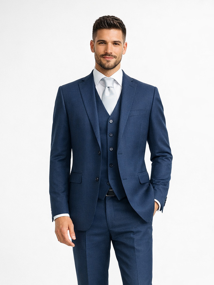 Men’s Drop 7 slim fit three-piece virgin wool suit