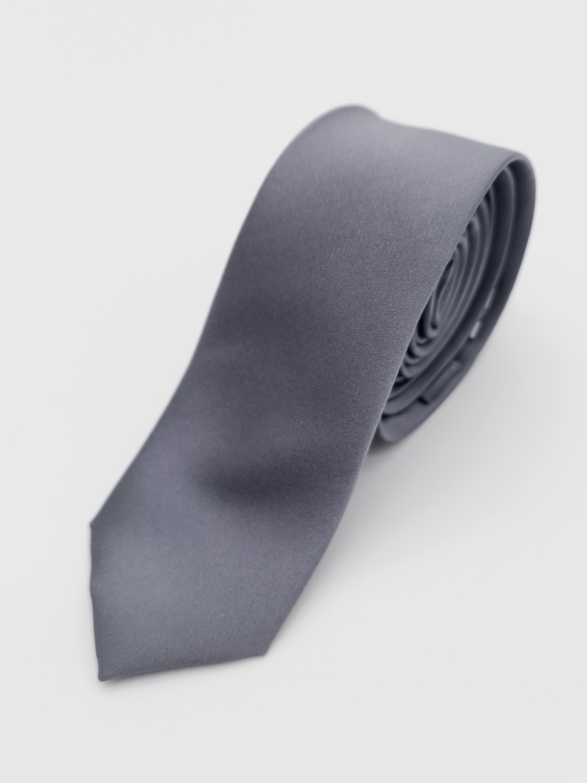 Pure Silk Solid Color Slim Tie 5 cm