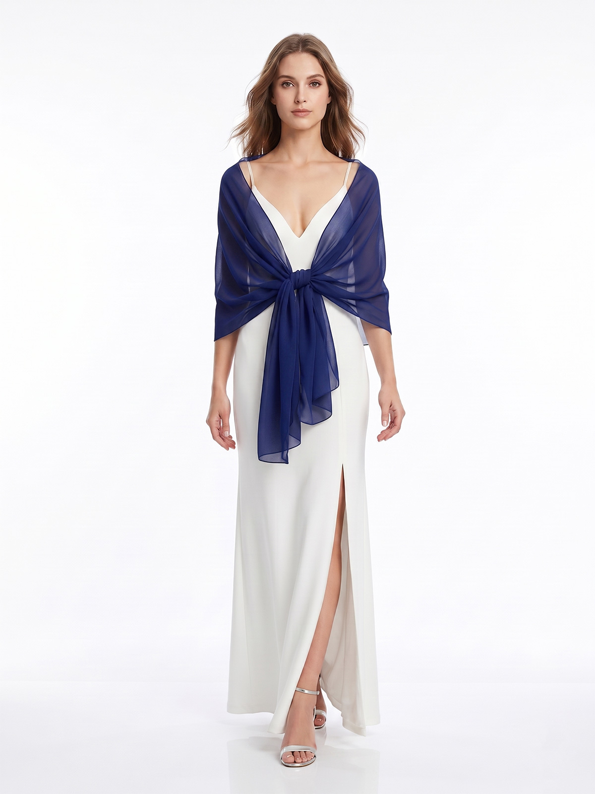 Elegant Solid Color Chiffon Ceremony Stole