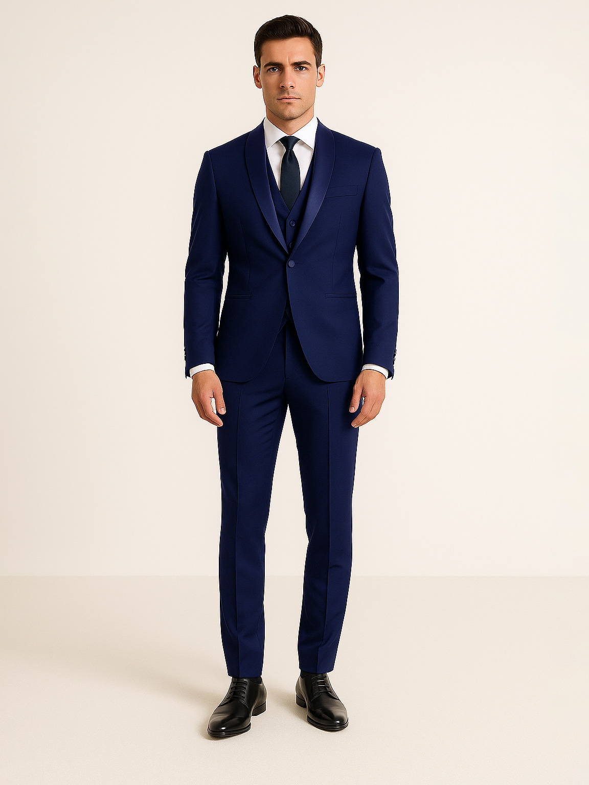 Yukirtiq Gilet Uomo Slim Fit A V – Elegante Monopetto In Viscosa E Poliestere Per Matrimoni E Cerimonie - 3