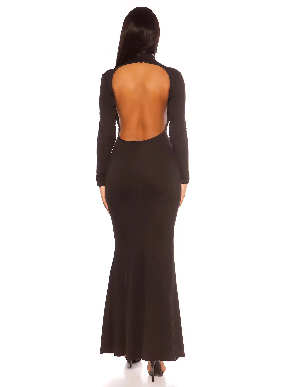 Schiena Scoperta Vestito Lungo Nero Scollato Dietro ASOS DESIGN