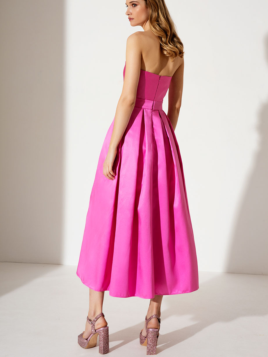 Missufe Abito Corto Donna Scollo A Cuore – Modello A-Line, Vestibilità Comoda, Tessuto Elastico Con Chiusura Lampo Nascosta, Perfetto Per Ogni Occasione