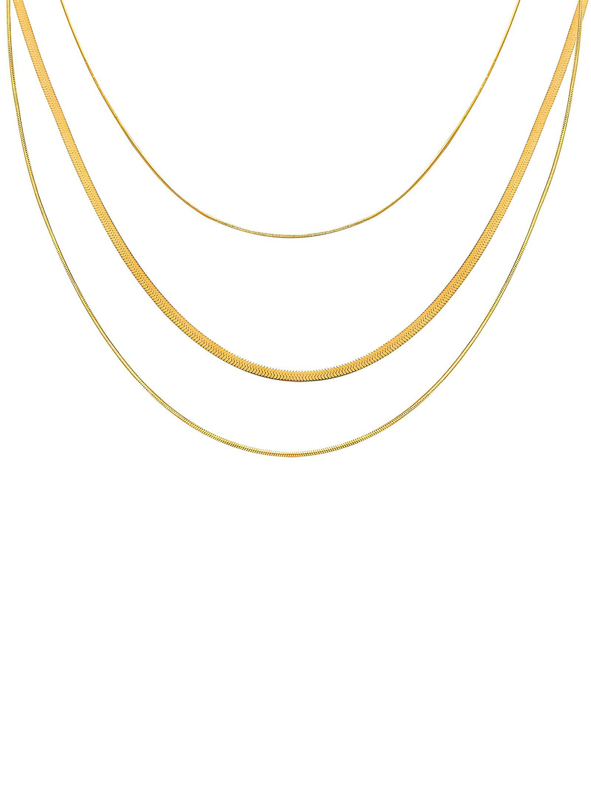 Only Faith Collana A Sfera Donna – Acciaio Inossidabile 316L, Placcato Oro 18k, Lunghezza 40+5 Cm