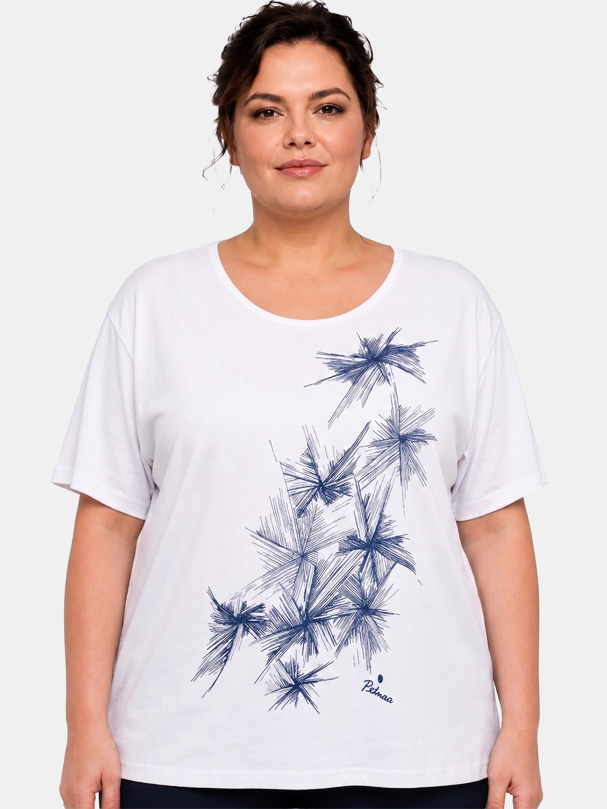 Maxi Curvy T-shirt 100% Cotton One Size 56/58