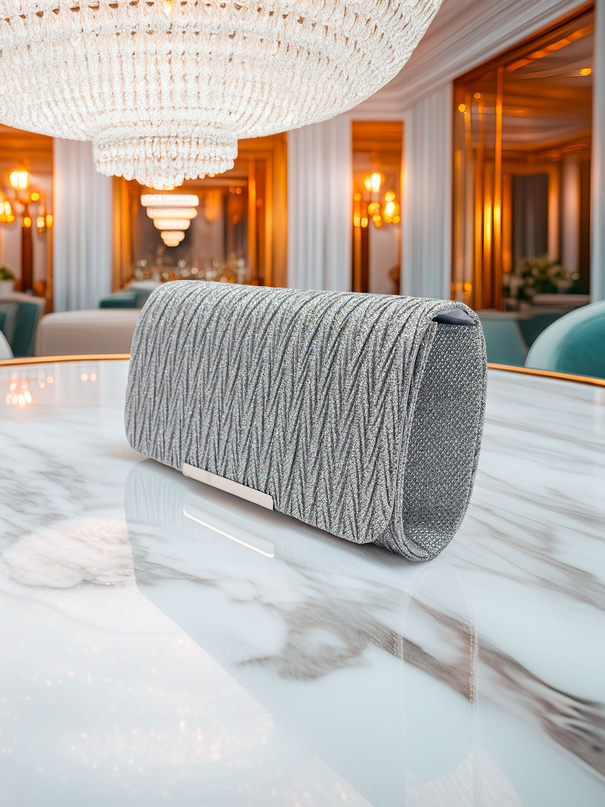 Elegant Silver Ceremony Clutch