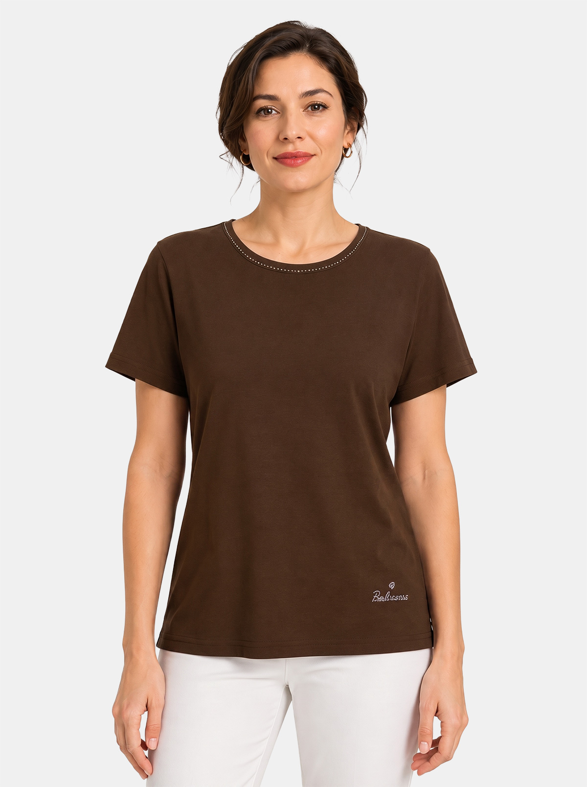 Women's 100% Cotton T-Shirt Made in Italy E85