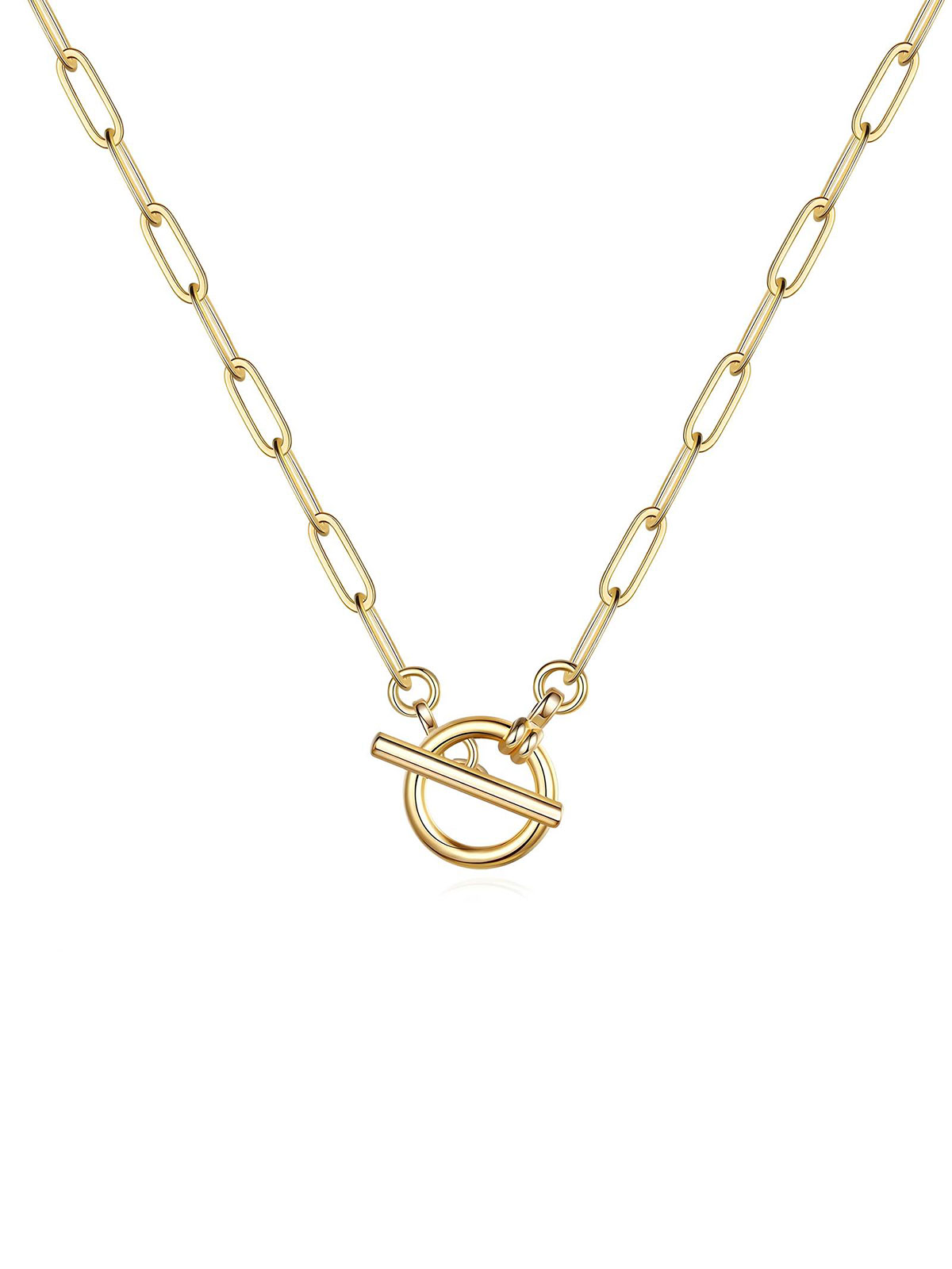 Collana in Acciaio Placcato Oro 18K con Chiusura a T – Strabello Bijoux
