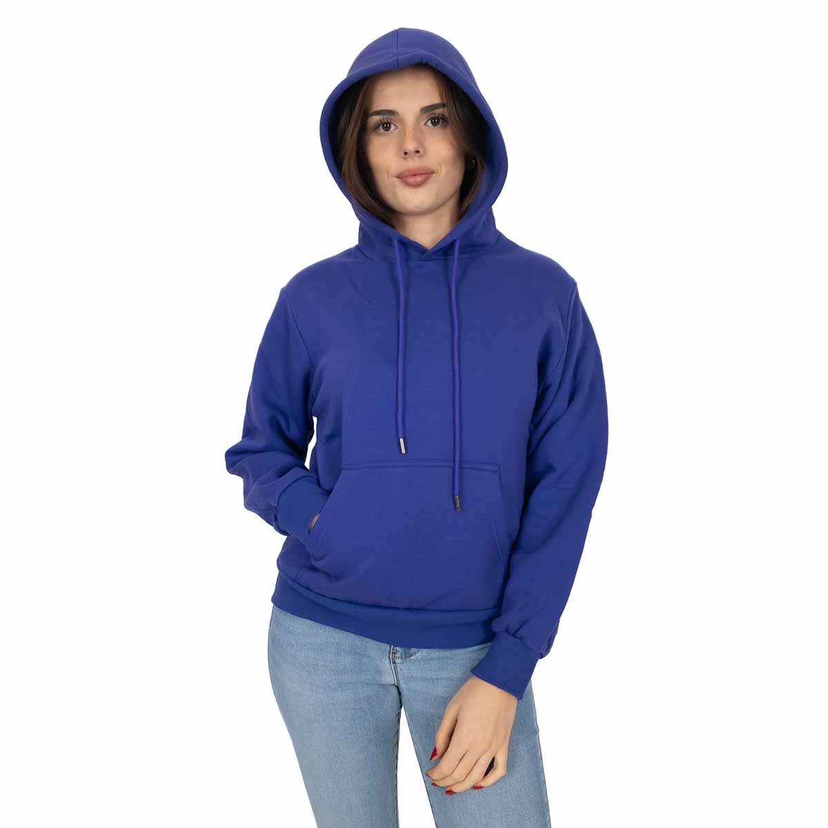 Felpa Donna con Cappuccio e Tasca Frontale