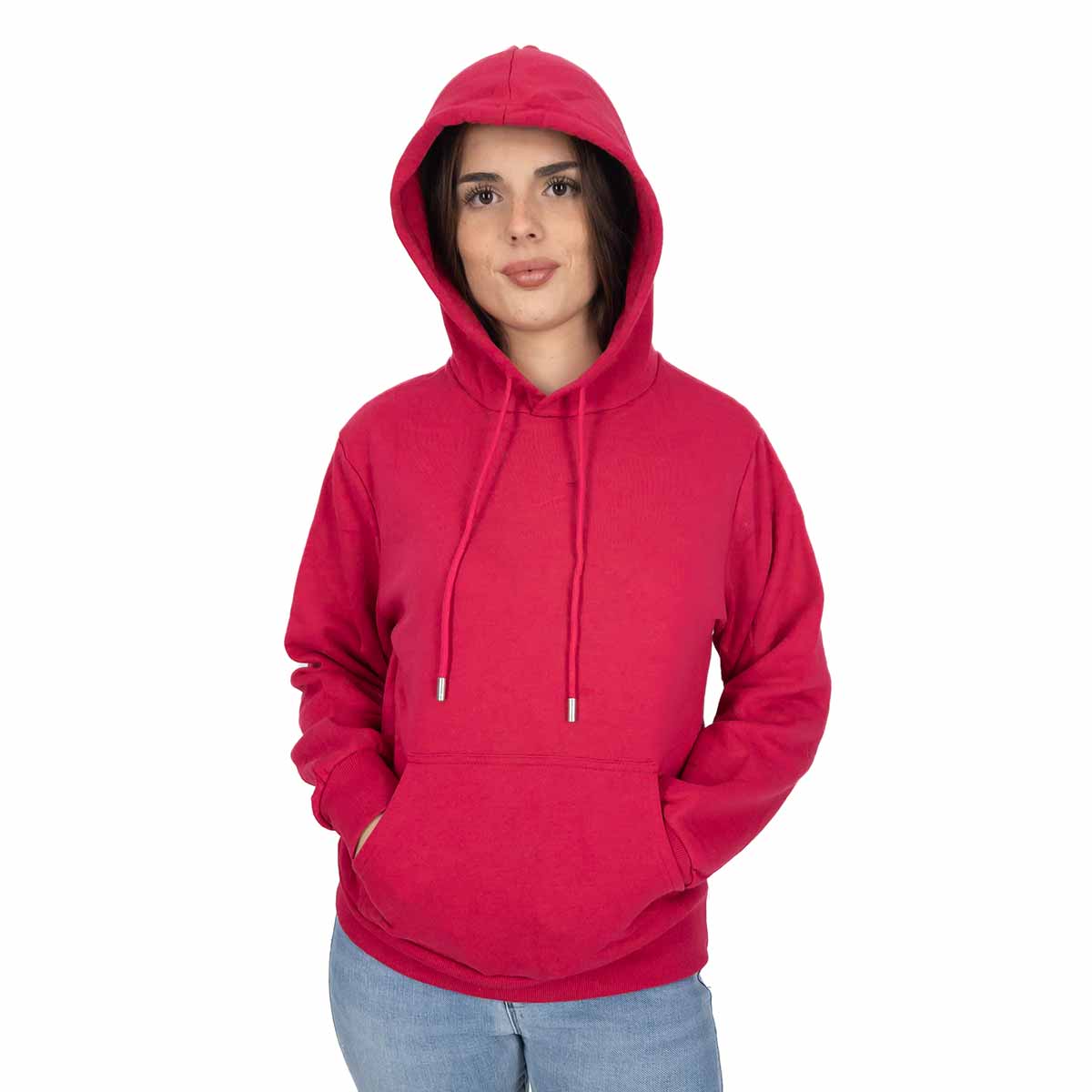 Felpa Donna con Cappuccio e Tasca Frontale