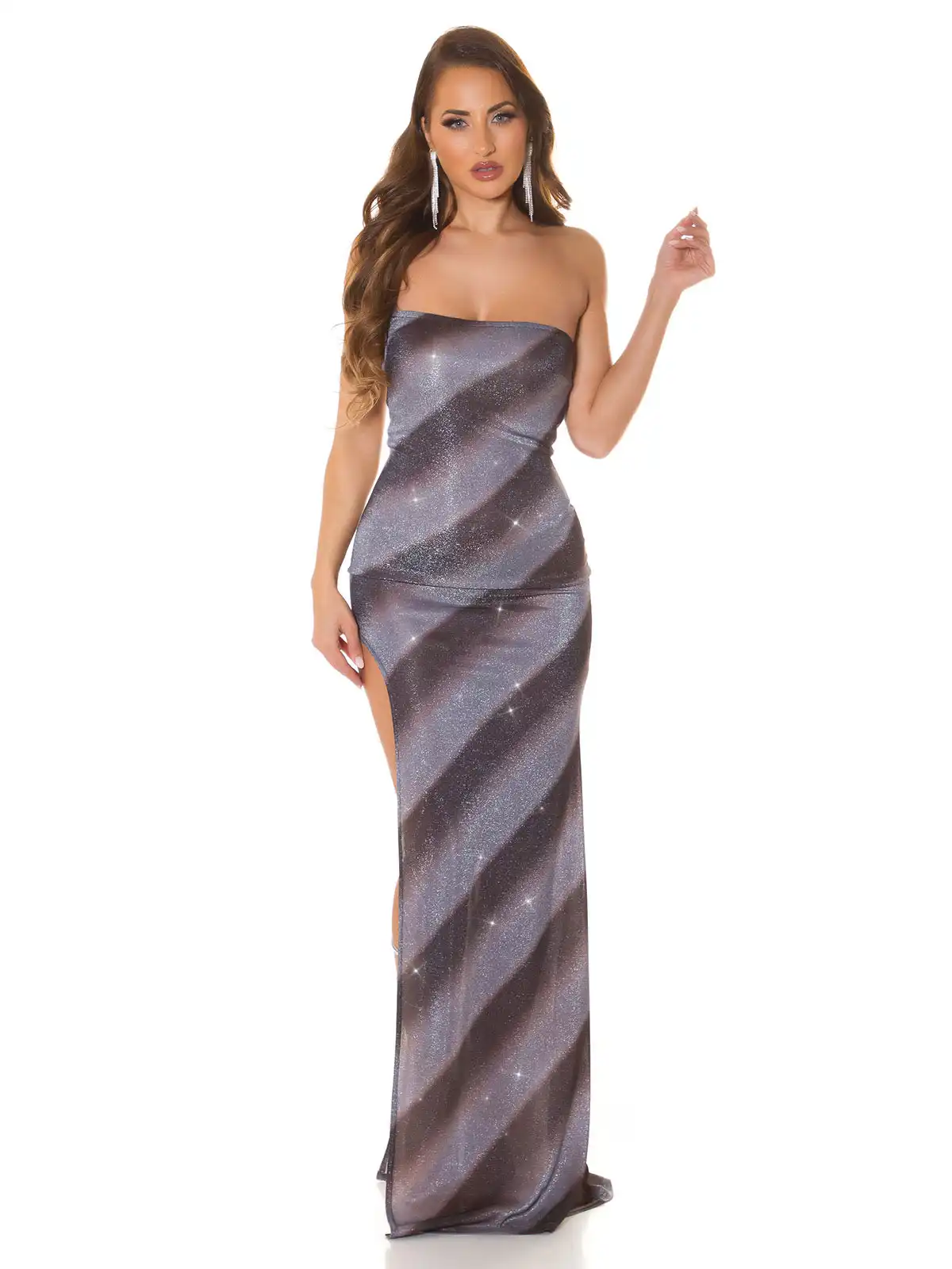 Sexy Long Party Dress Koucla with Gradient Glitter