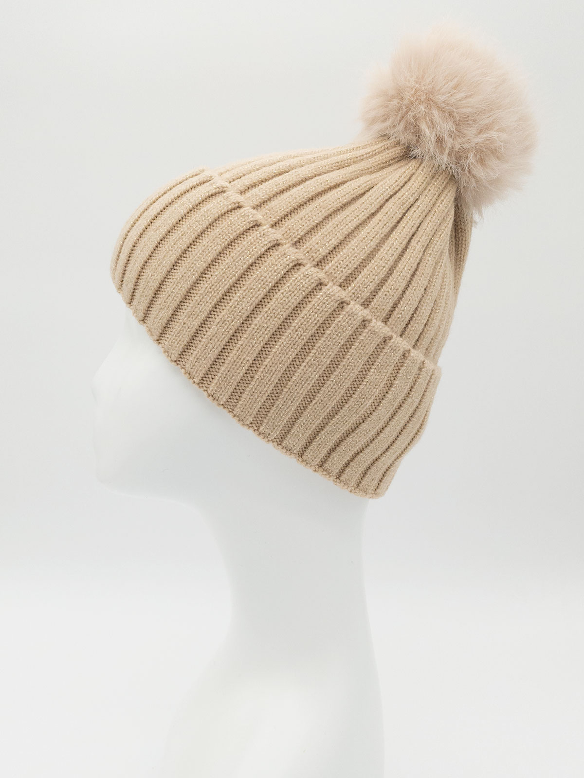 Andrea Cool Cappello Invernale Donna Con Pon Pon Elegante Glitterato