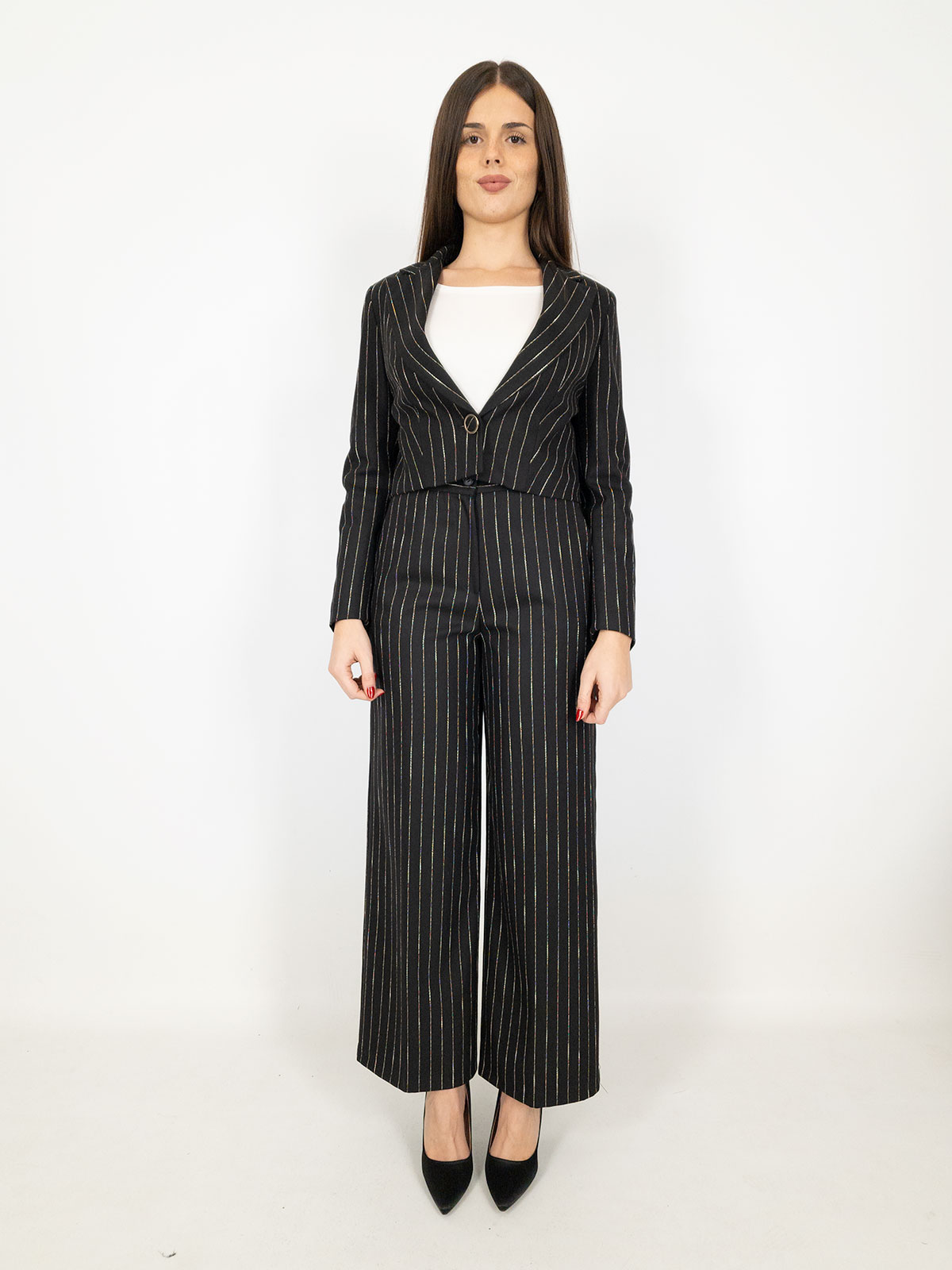 CARMEN Completo da donna elegante a righe SAI-4-610-609