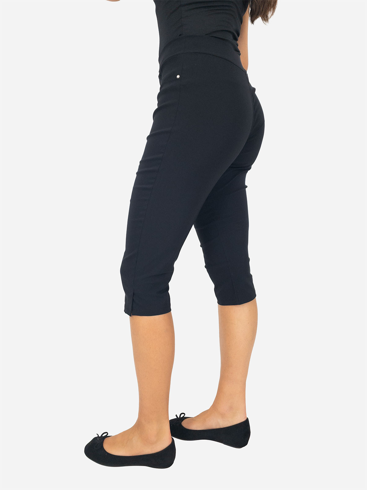 Pantaloni Capri Donna Eleganti Elasticizzati Pantalone Capri Con