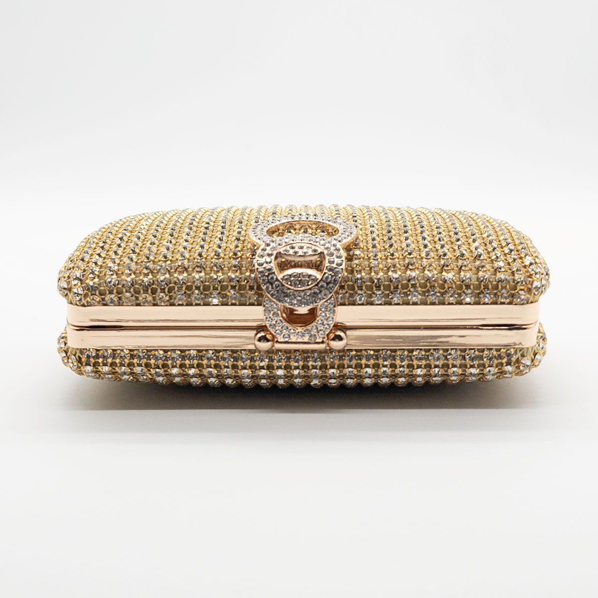 Pochette da Cerimonia Oro con Strass e Tracolla Eleganza e Stile