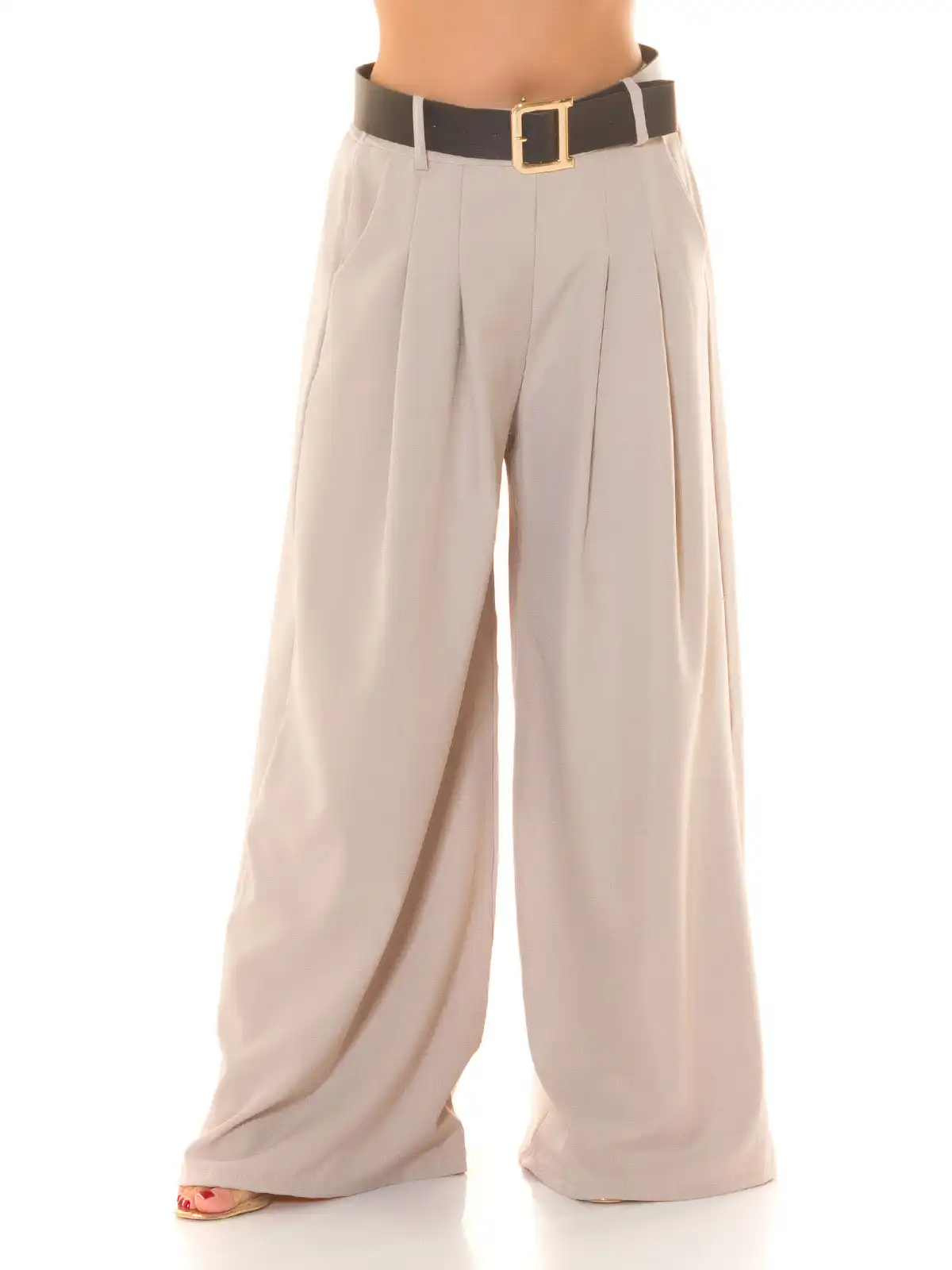 KOUCLA Pantaloni Koucla a Vita Alta con Gamba Larga e Cintura 0000H6321