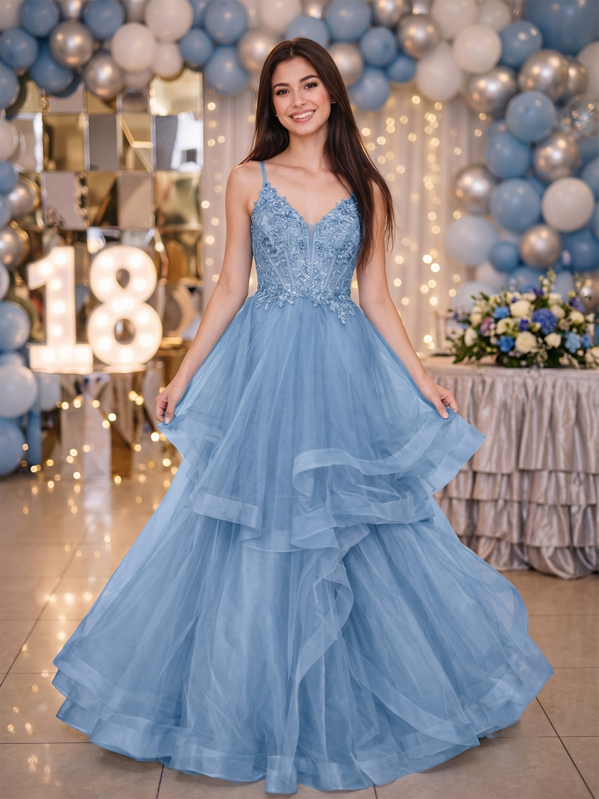 Abito 18esimo elegante stile principessa