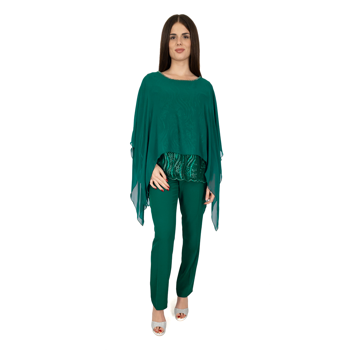 Completo Cerimonia Pantalone e Casacca Elegante Taglie Forti