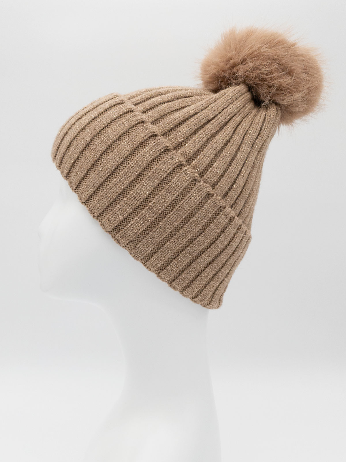 Andrea Cool Cappello Invernale Donna Con Pon Pon Elegante Glitterato