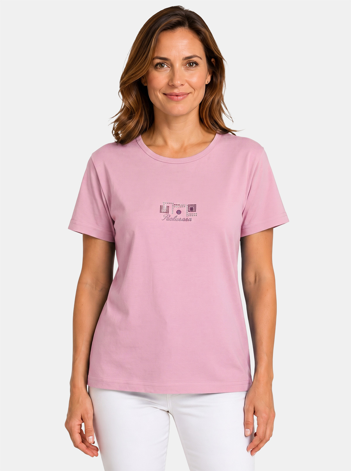 Women's 100% Cotton T-Shirt Made in Italy Perlarara E80
