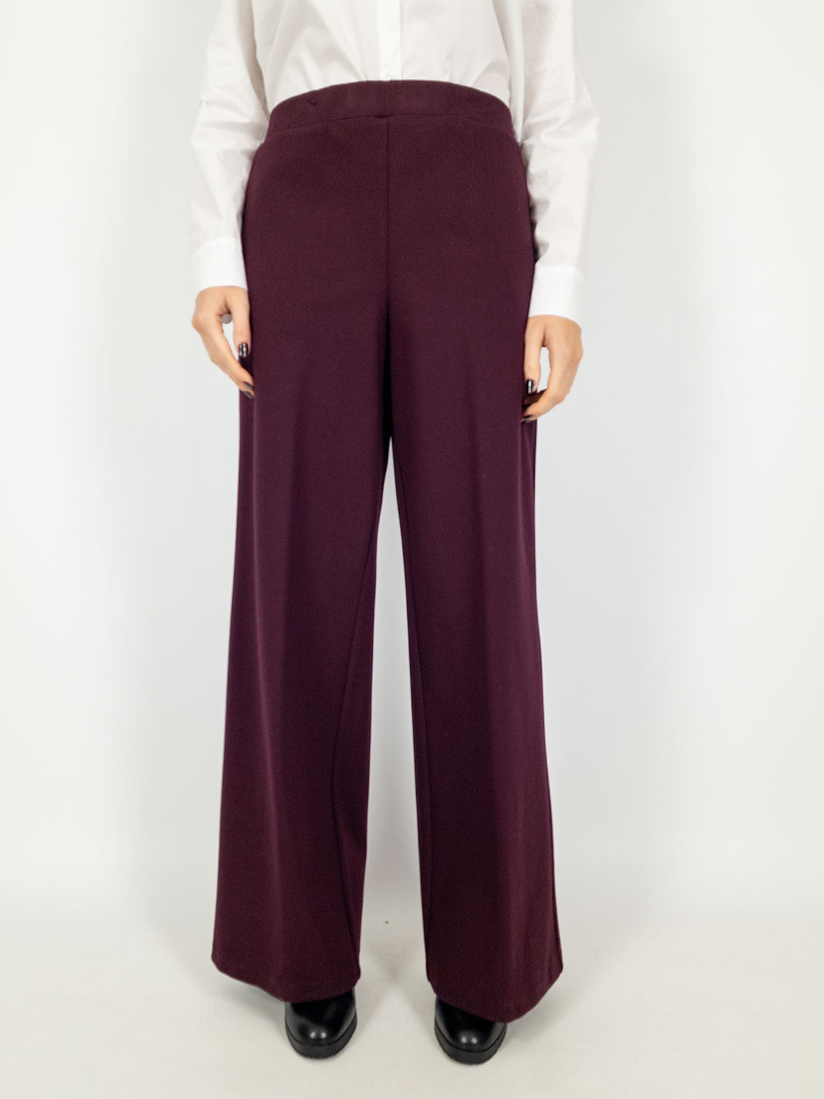 Pantaloni A Palazzo Eleganti A Vita Alta In Punto Milano