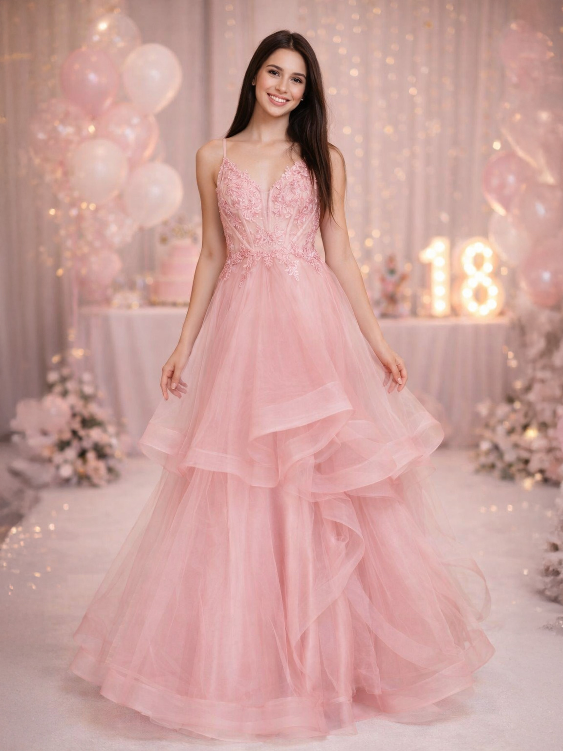 Tulle Skirt Twin Set Gonna Lunga Pizzo Elegant Princess-style 18th Birthday  Dress With Lace Bodice