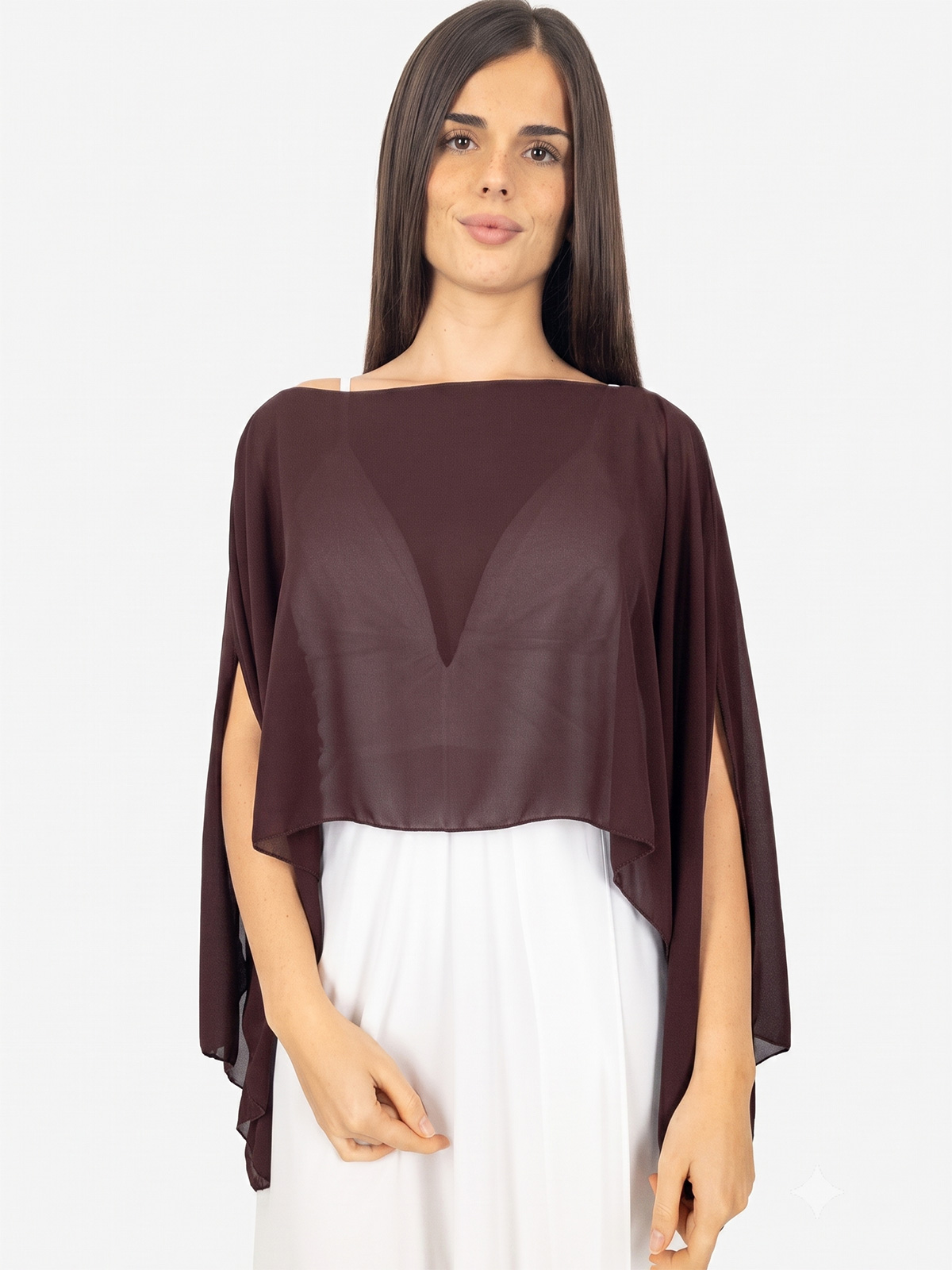 Elegant georgette cape stole for formal occasions