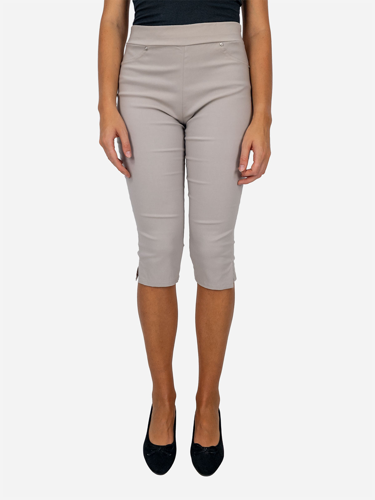 Pantaloni donna capri elasticizzati a tre quarti estivi