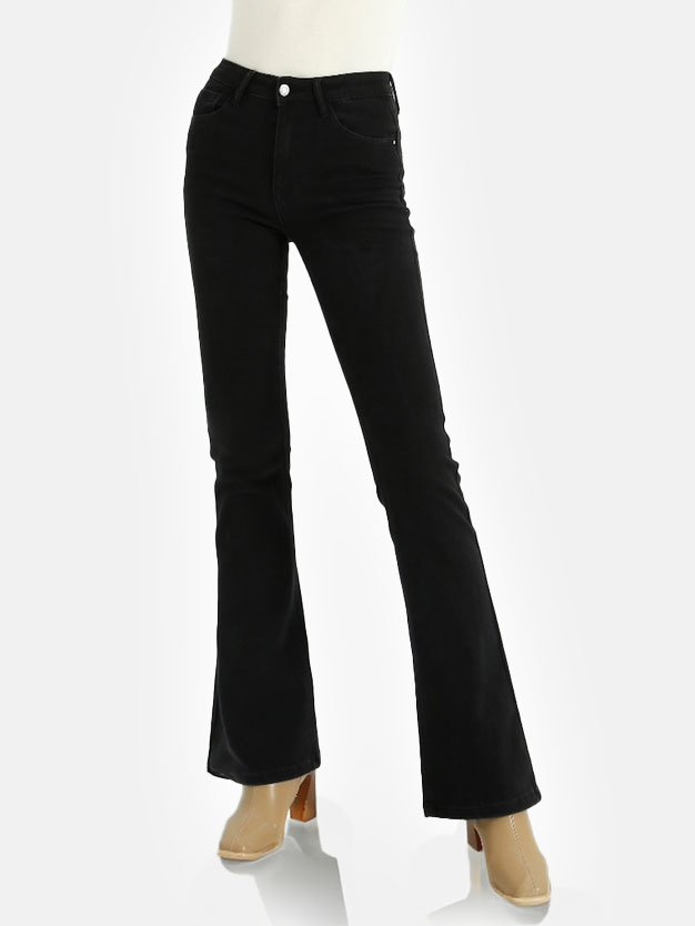 Jeans neri bootcut push-up Miss Bonbon