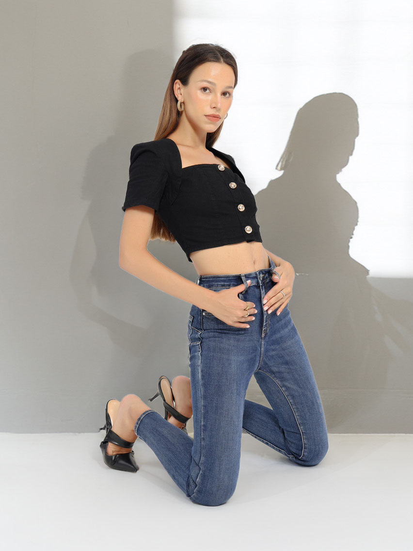 Jeans Push Up Skinny Donna Elasticizzati Attillati Cinque Tasche