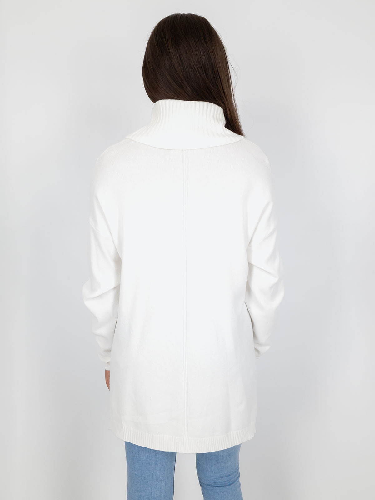 Maglia Lunga Per Leggings Collo Alto Maxi Maglione A Dolcevita