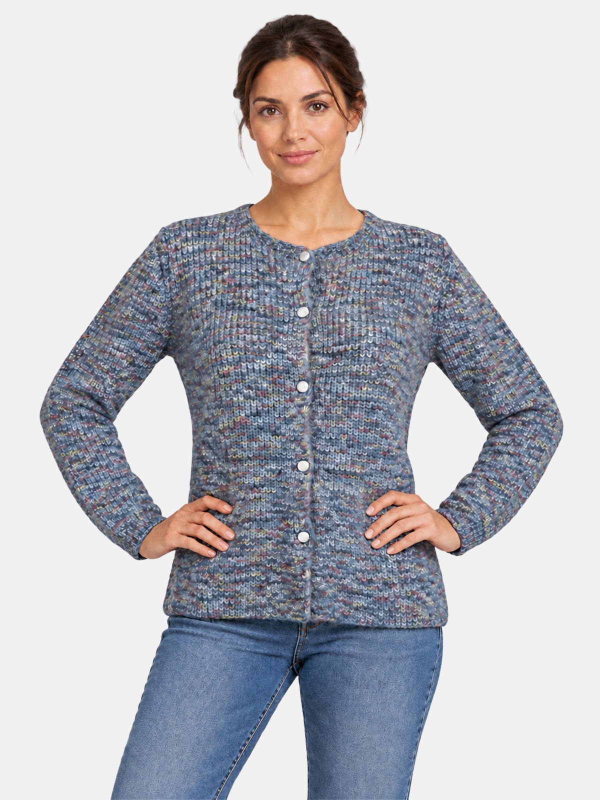 Women's Soft Wool Blend Cardigan with Buttons