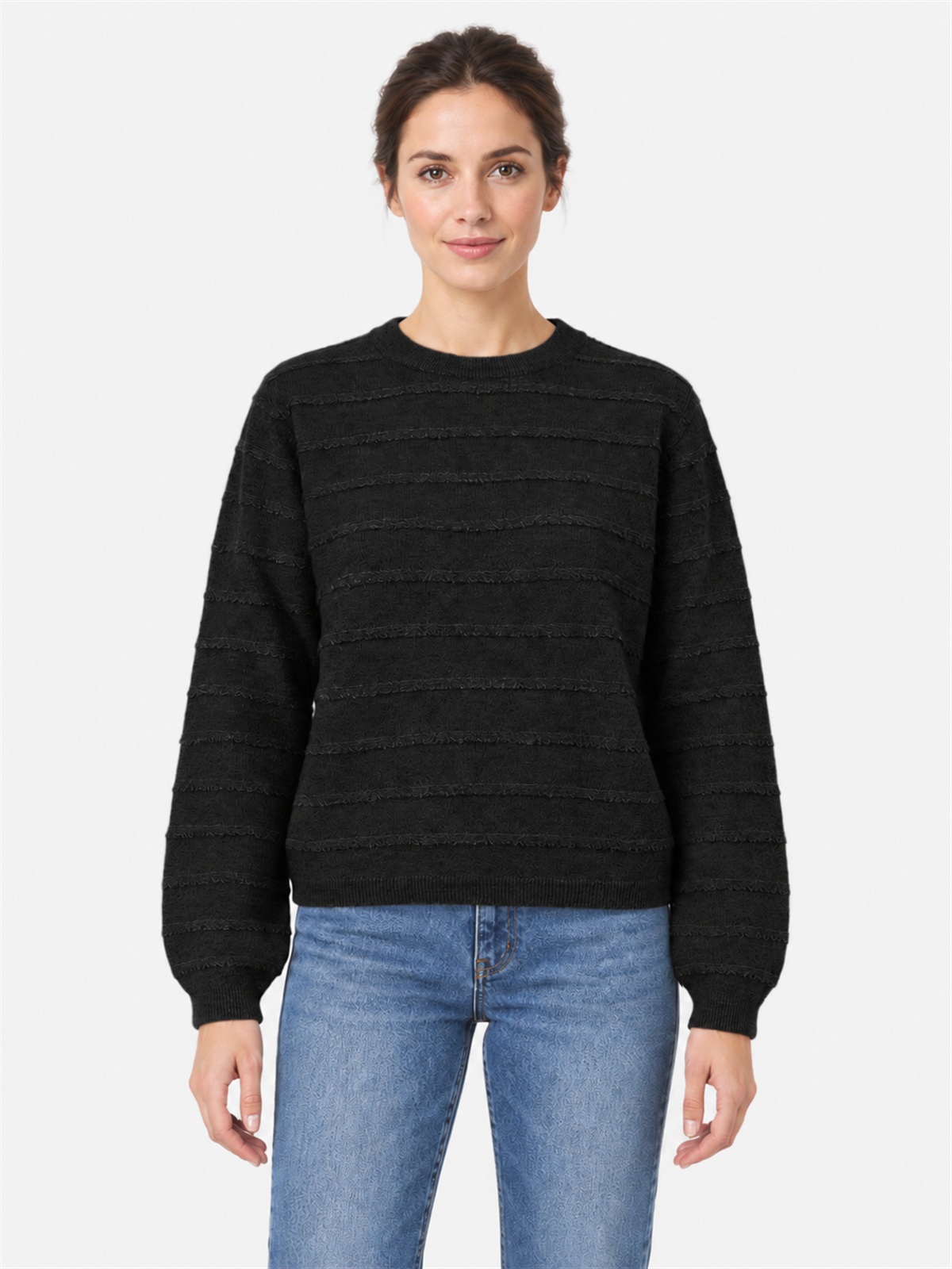 Crewneck Pullover in Wool Blend 12-Gauge CE4140